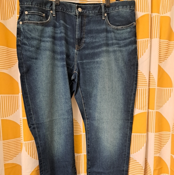 Uniqlo Other - Mens Uniqlo Slim Straight Stretch Blue Jeans 42x32